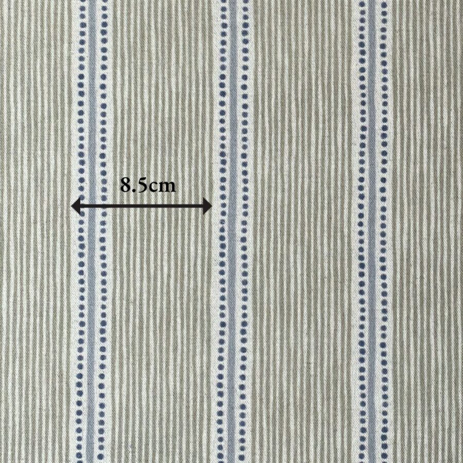 Extra Wide Avebury Stripe Fabric Sage & Indigo