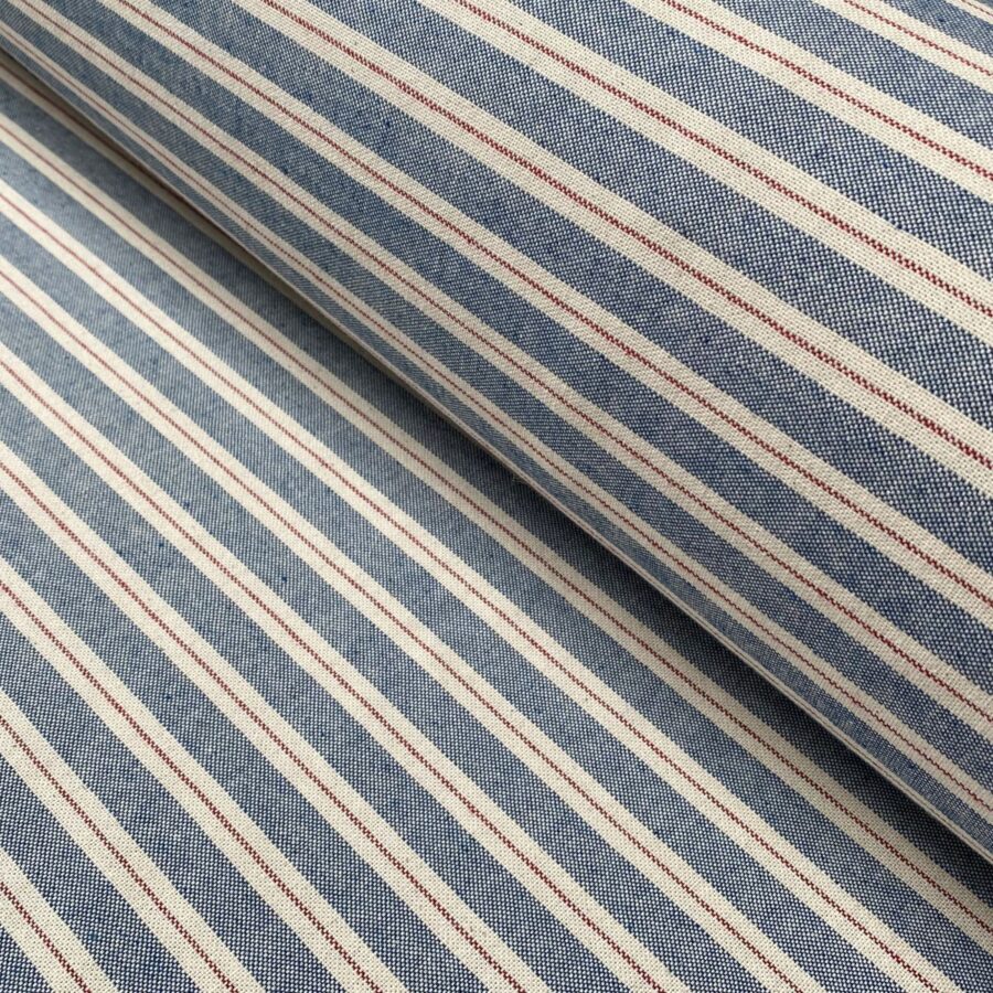 Extra Wide Striped Ticking Fabric Trophy Design