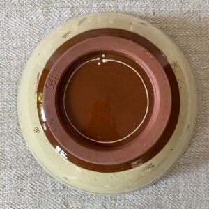 Glazed Underneath of a slipware bowl by Jennifer Hall
