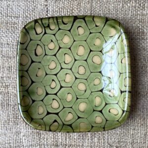 Patia Davis Biscuit plate on linen backcloth