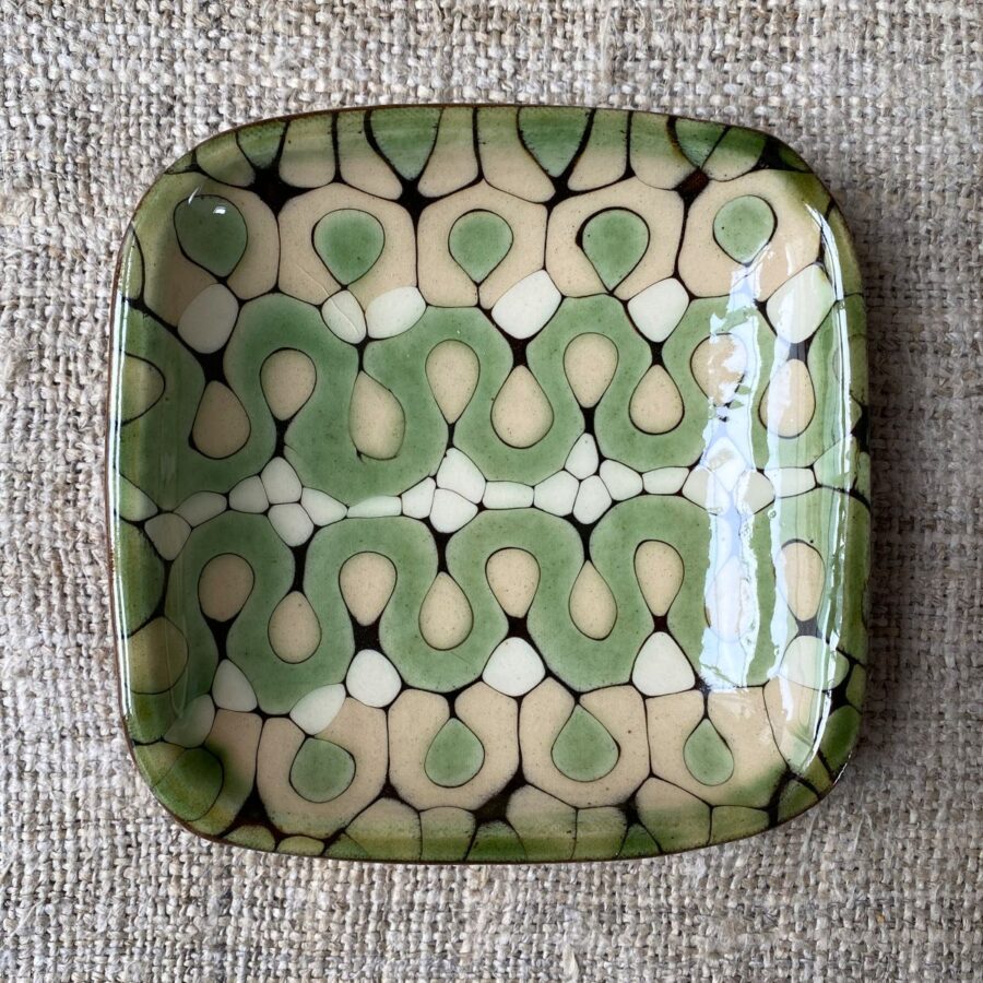 Patia Davis Biscuit Plate - Green PABP