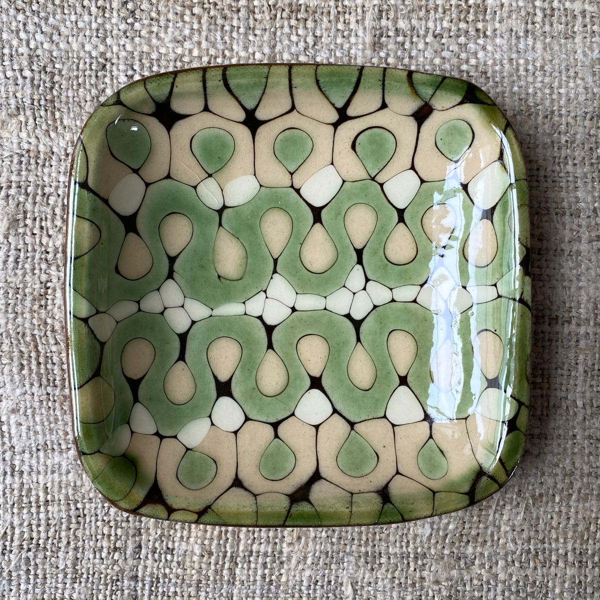 Patia Davis Biscuit Plate - Green PABP - Image 3