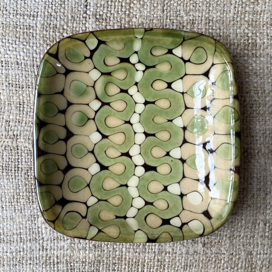 Patia Davis Biscuit Plate - Green PABP