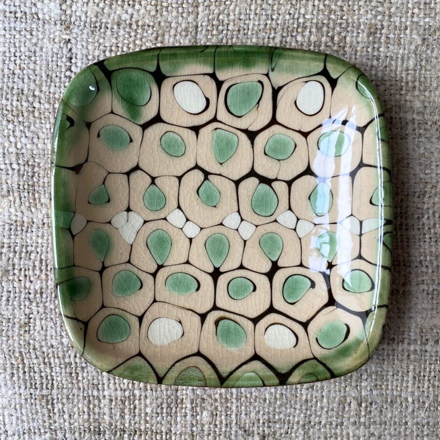Patia Davis Biscuit Plate - Green PABP