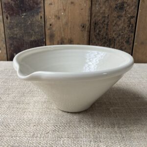 Stuart Houghton Large Lipped Bowl in white glaze