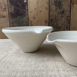 Stuart Houghton Large Lipped Bowl in white glaze