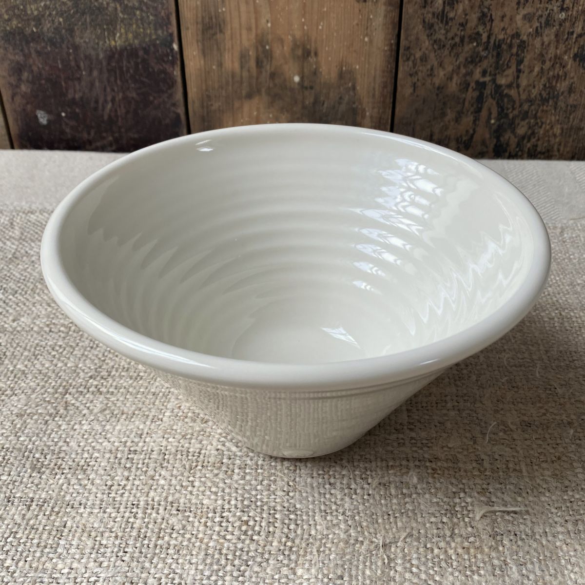 Stuart Houghton Medium Deep Bowl in white glaze