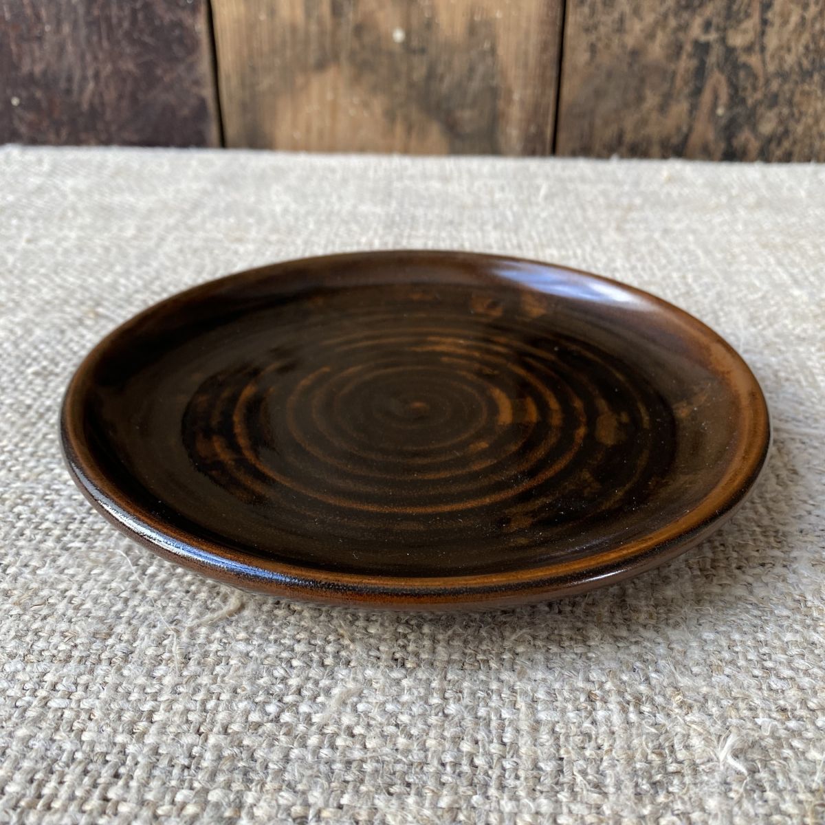 Stuart Houghton Side Plate Trio in Tenmoku Glaze
