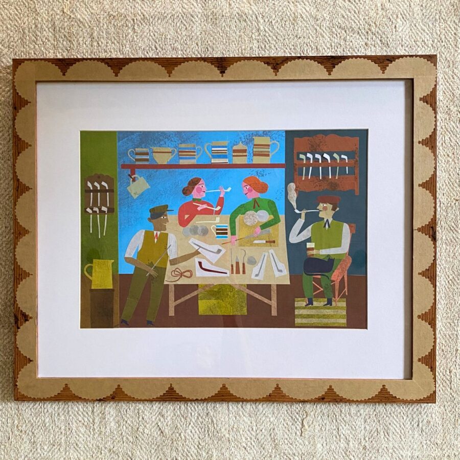 Marion Elliot original papercut collage