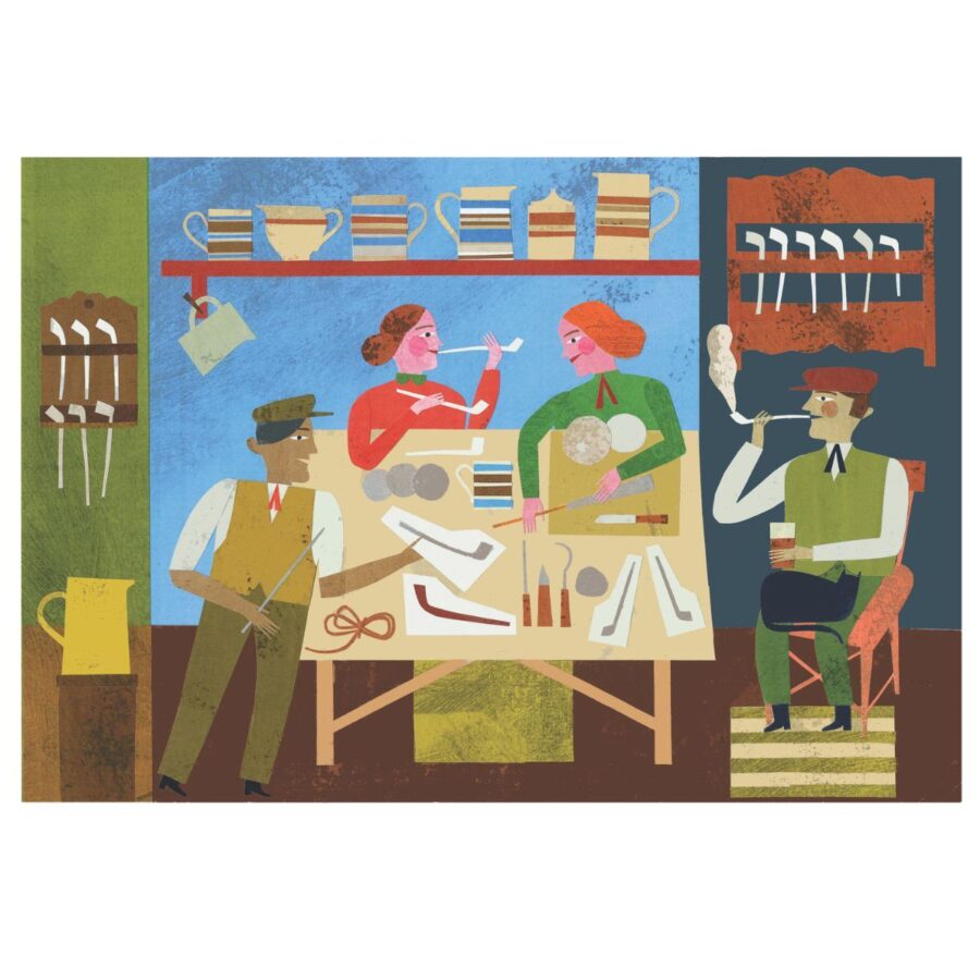 Marion Elliot original papercut collage