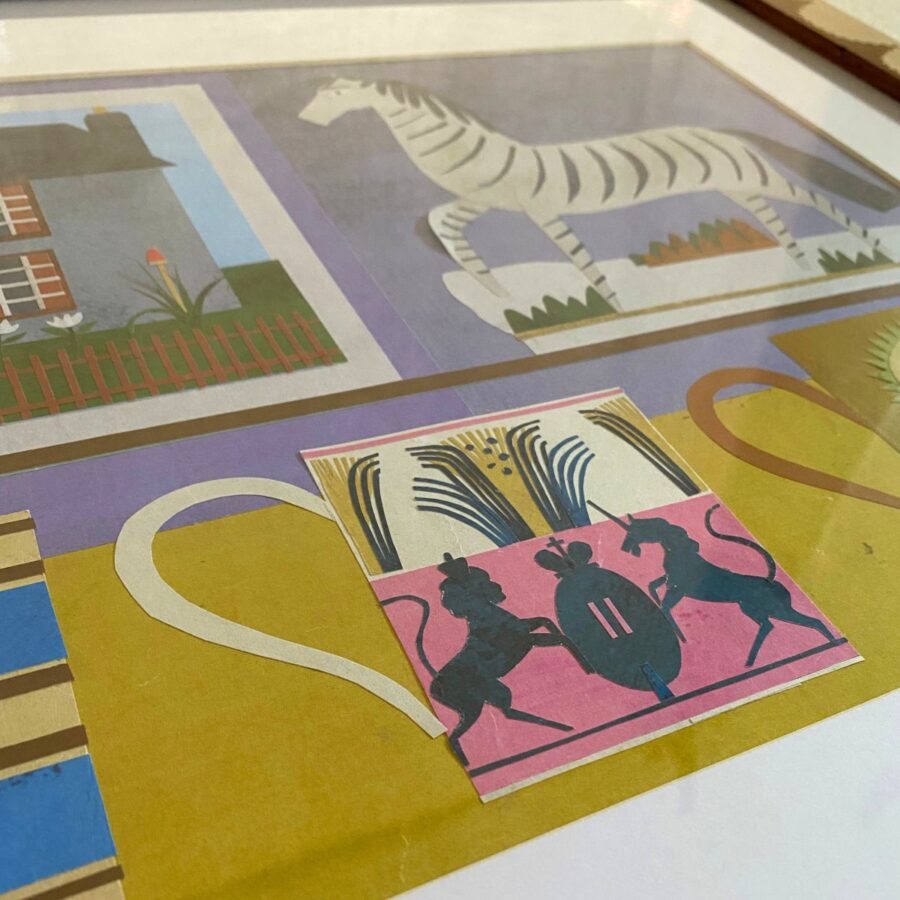 Marion Elliot original papercut collage
