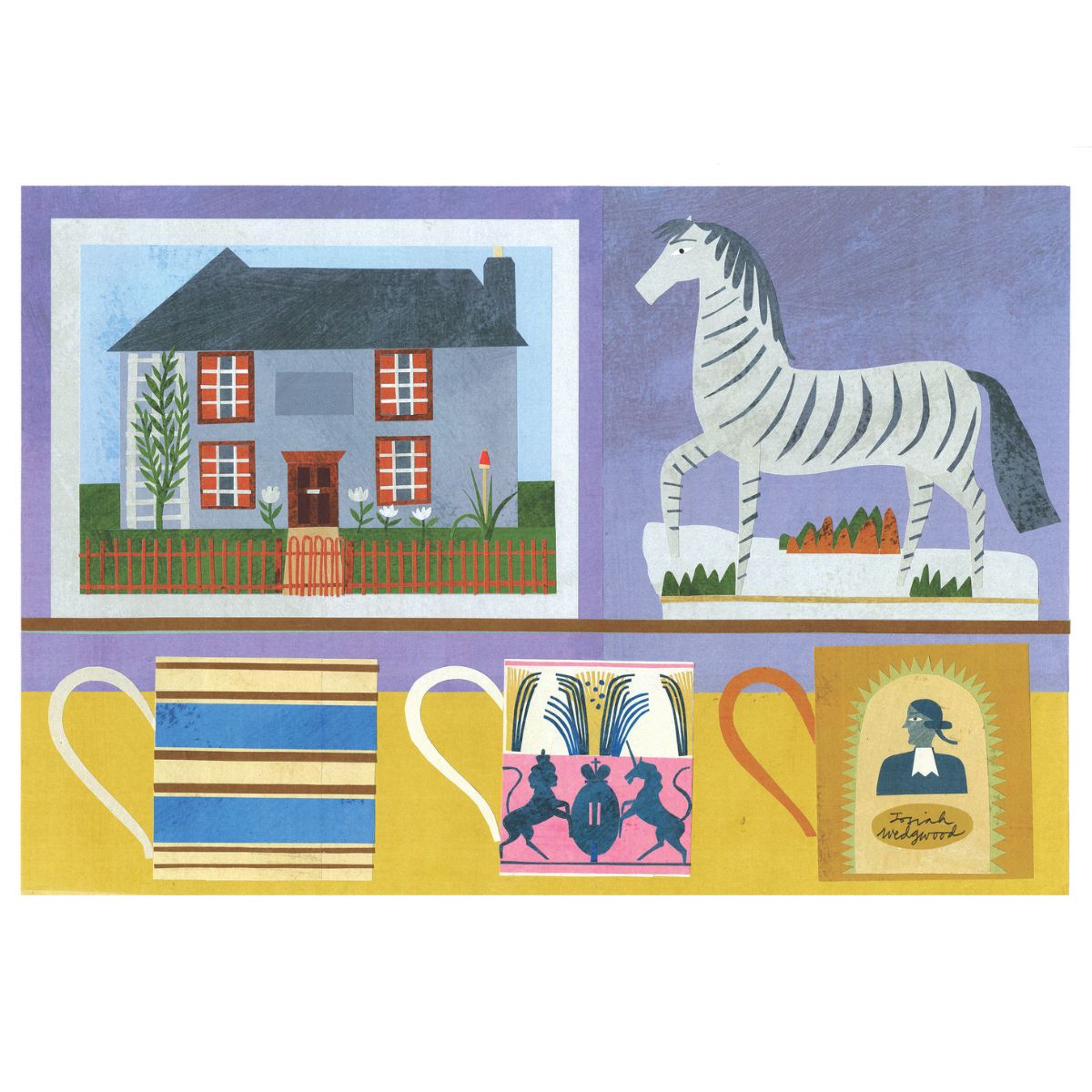 Marion Elliot original papercut collage