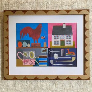 Marion Elliot original papercut collage