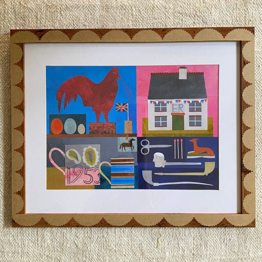 Marion Elliot original papercut collage