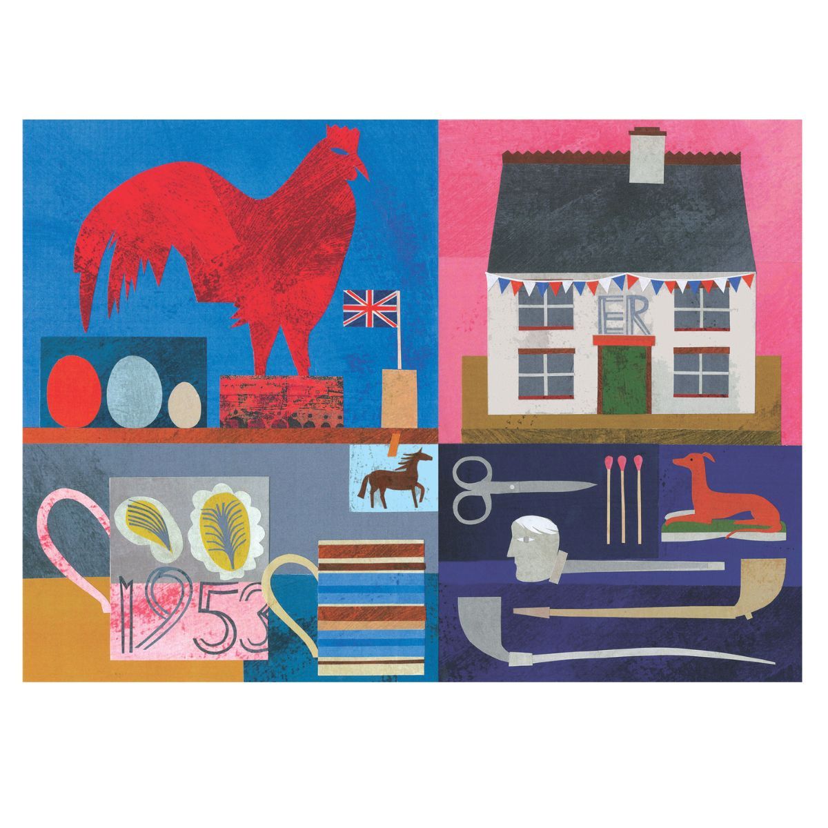 Marion Elliot original papercut collage