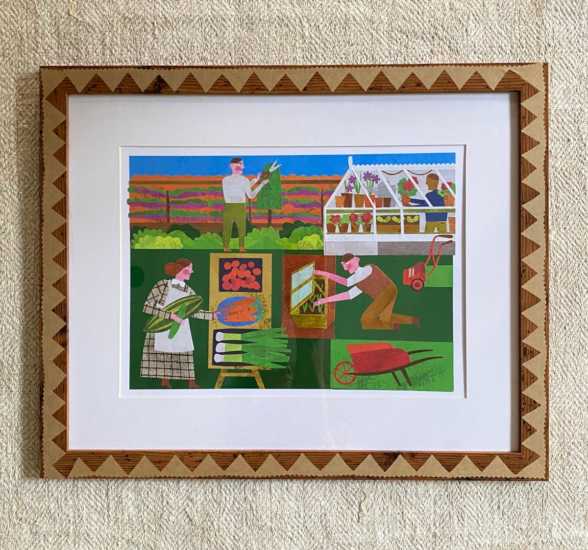 Marion Elliot Papercut Collage - Preparing for the Flower & Produce Show - Image 2