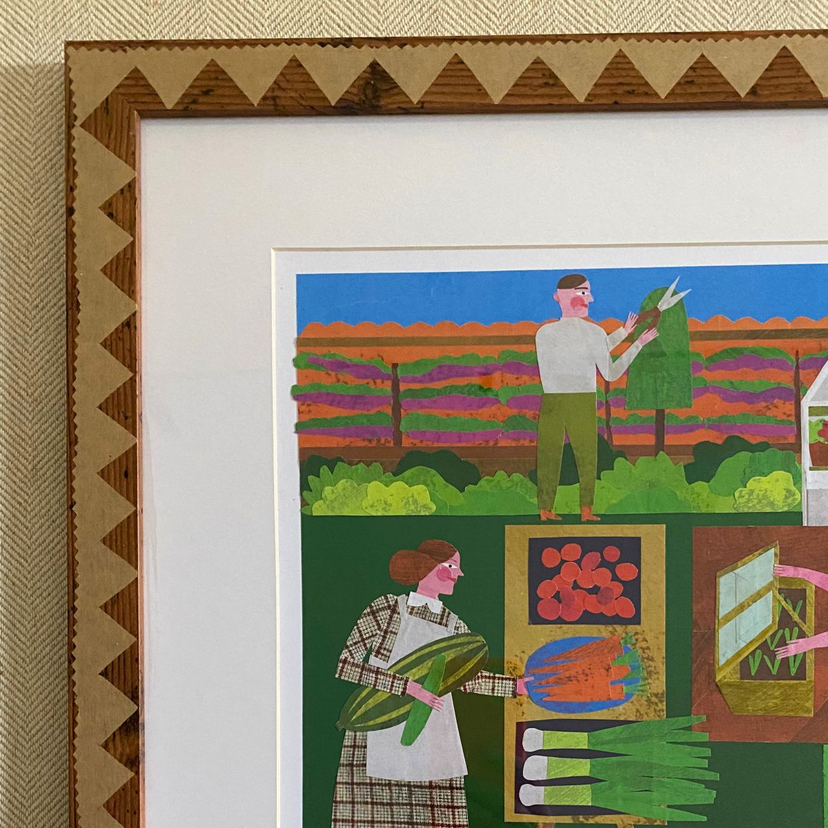 Marion Elliot Papercut Collage - Preparing for the Flower & Produce Show - Image 3
