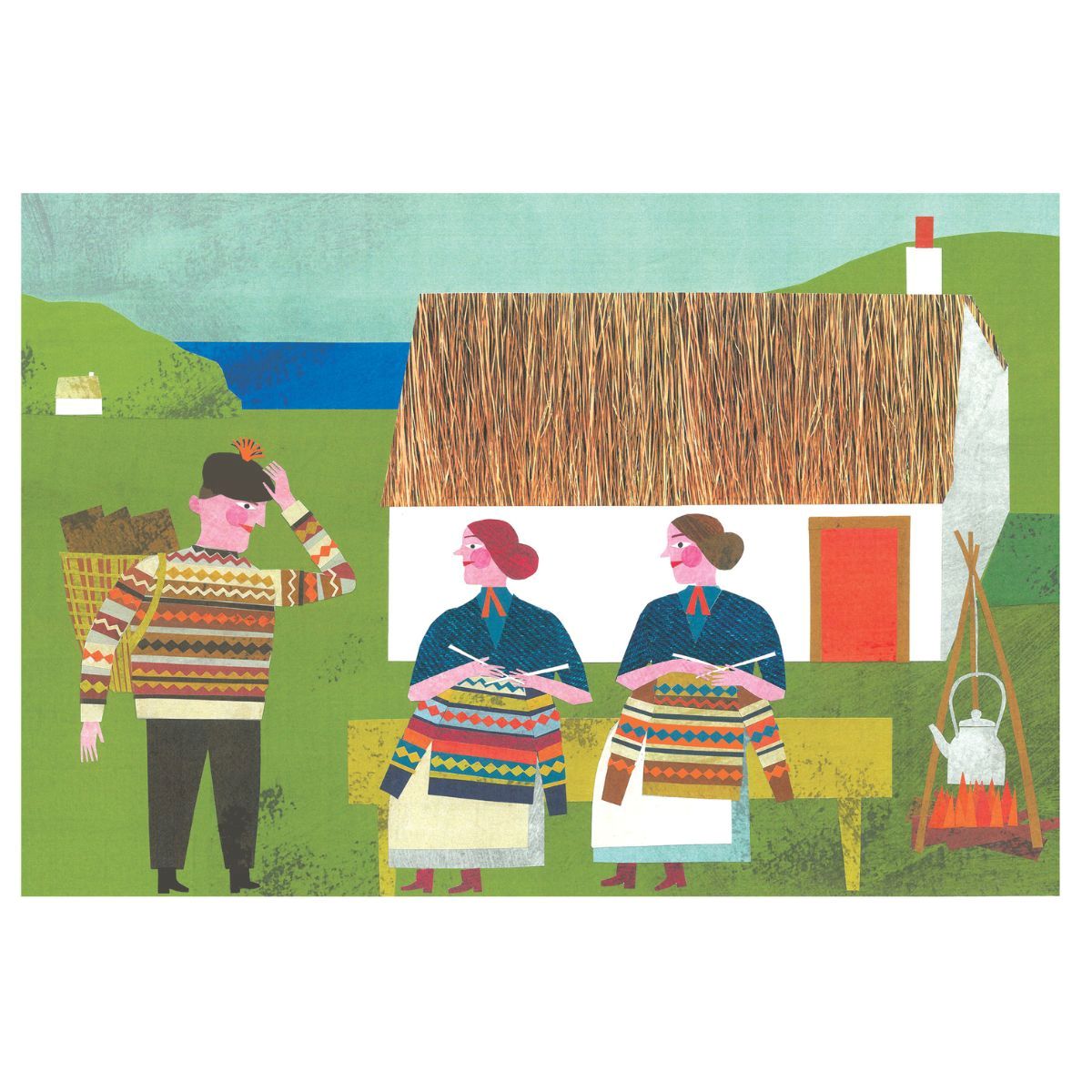 Marion Elliot colourful papercut collage design