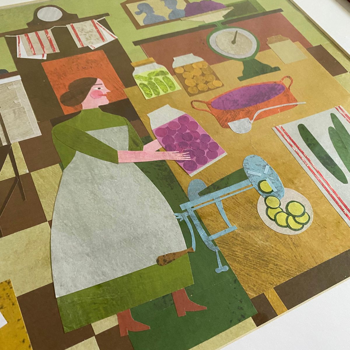 Marion Elliot colourful papercut collage design