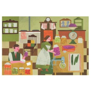 Marion Elliot colourful papercut collage design