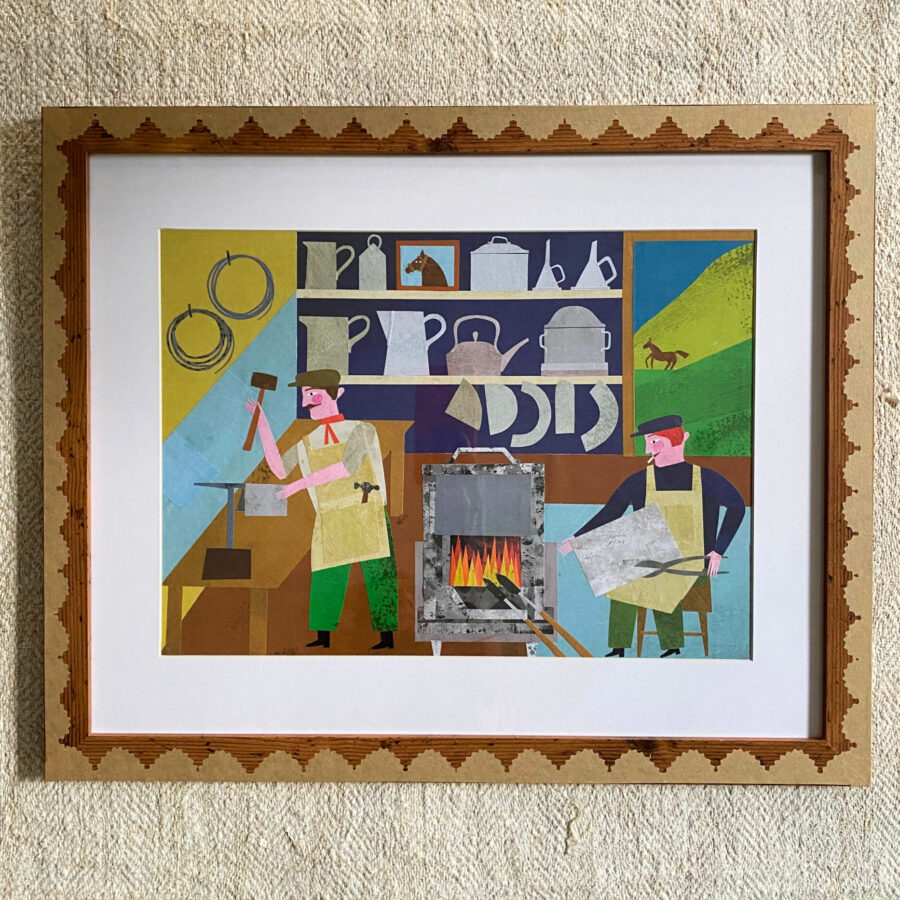 Marion Elliot Papercut Collage - At the Tinsmiths