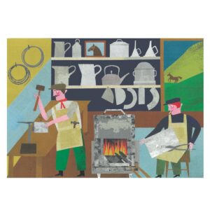 Marion Elliot colourful papercut collage design
