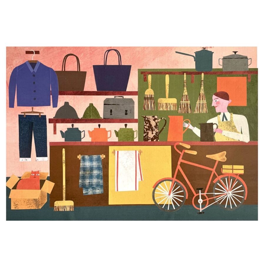 Marion Elliot colourful papercut collage design