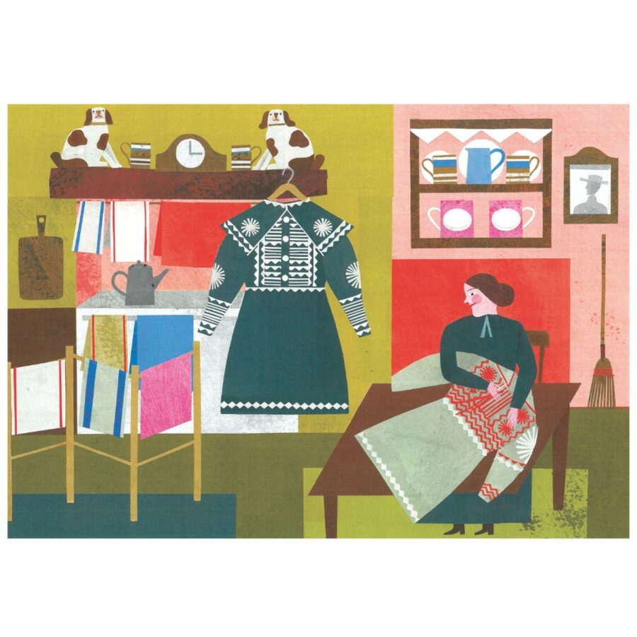 Marion Elliot original papercut collage