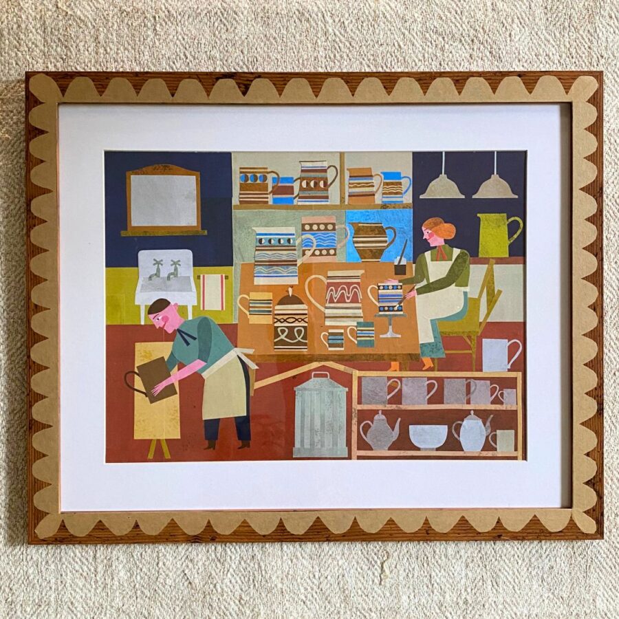 Marion Elliot Papercut Collage - At the Mochaware Factory