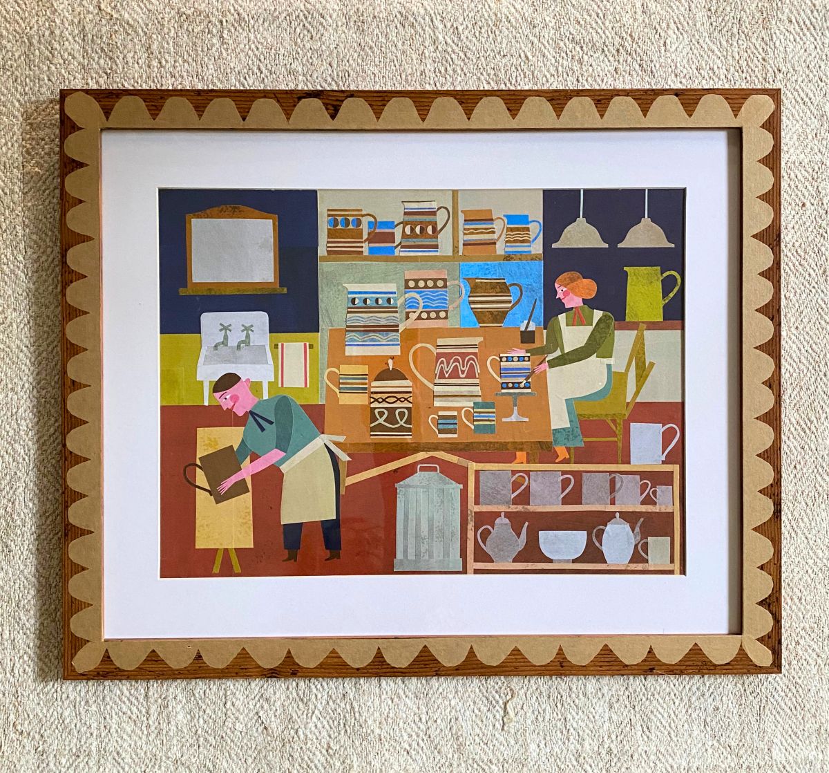Marion Elliot Papercut Collage - At the Mochaware Factory - Image 2