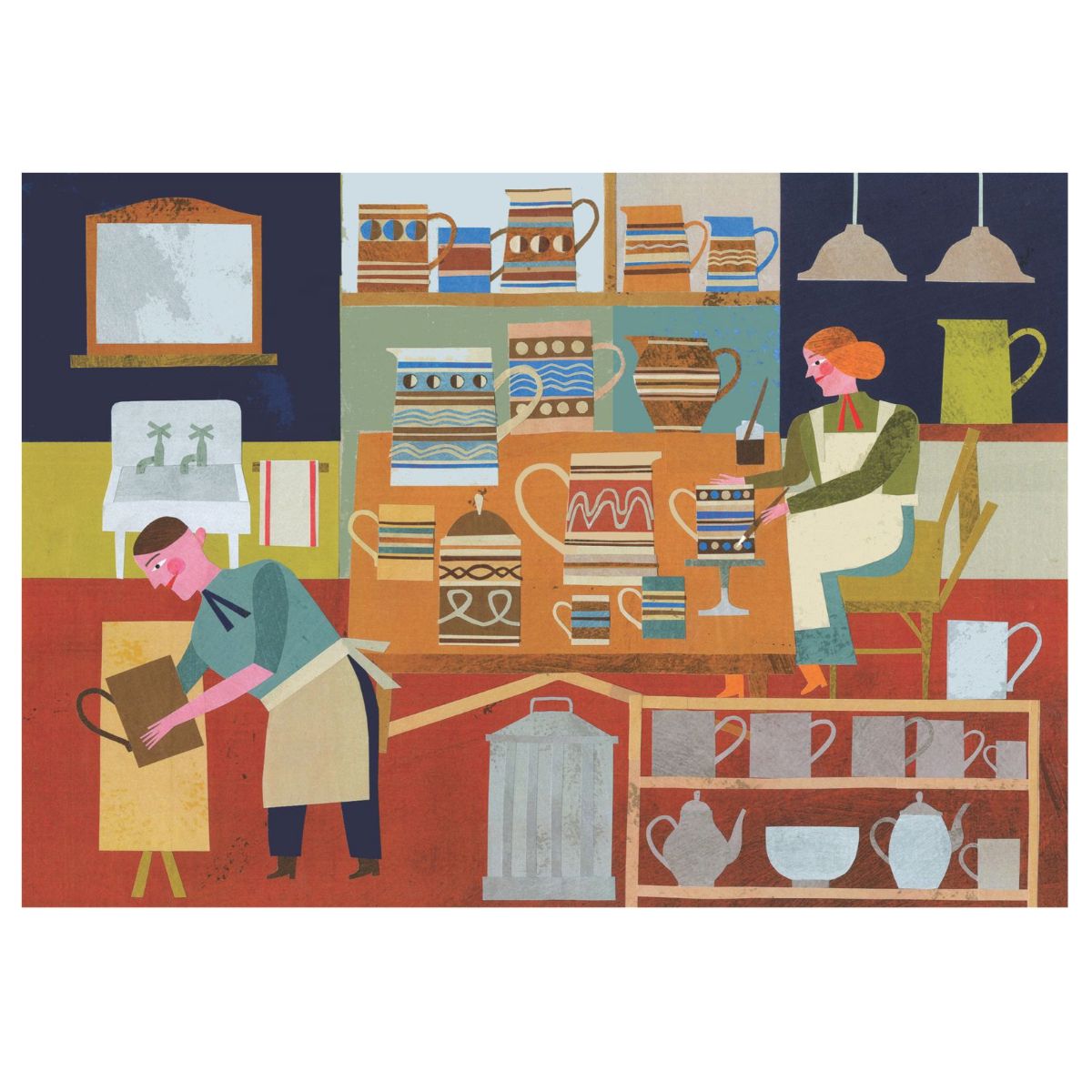 Marion Elliot original papercut collage