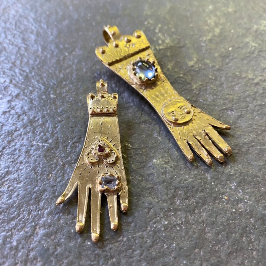 Ann Taylor Brass Pendant Glove
