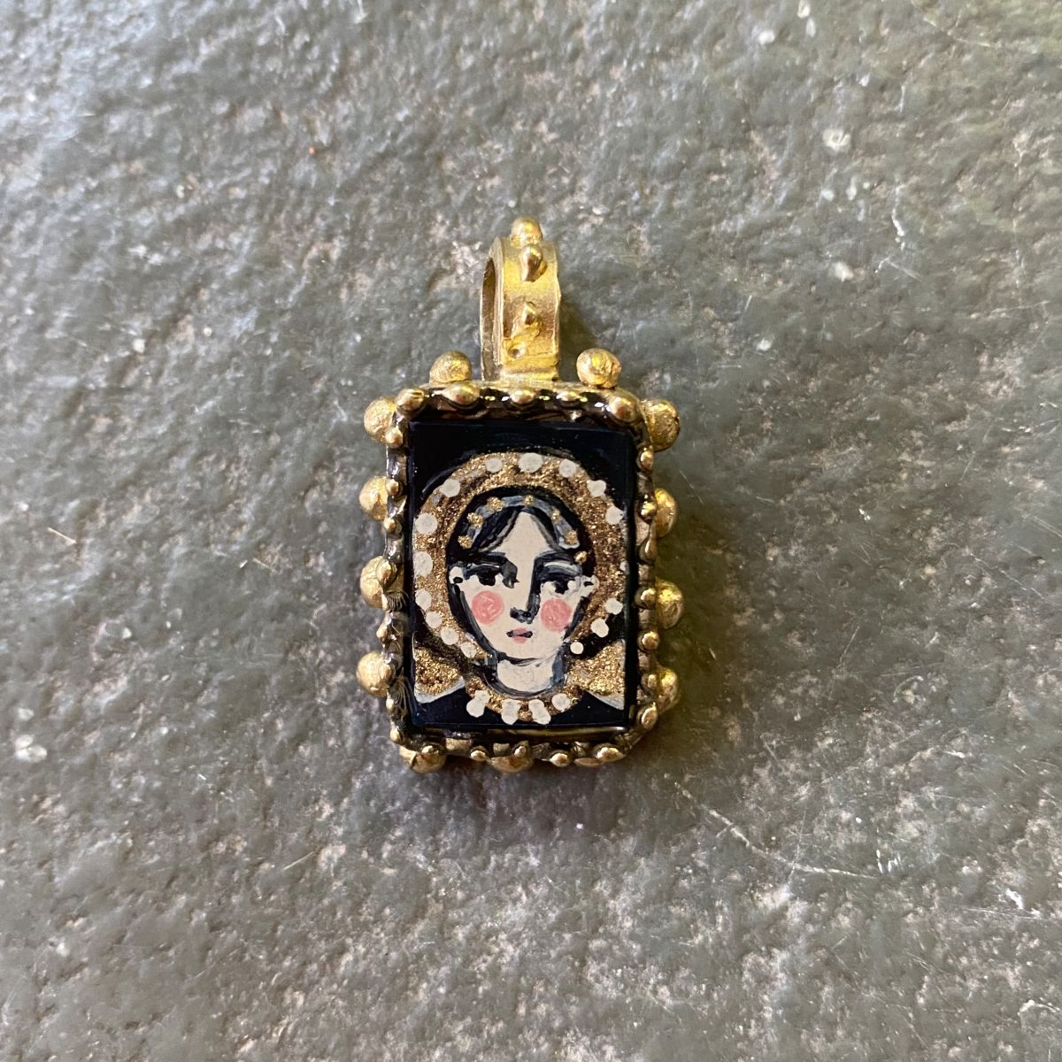 Ann Taylor Brass Jewellery Pendant Saint