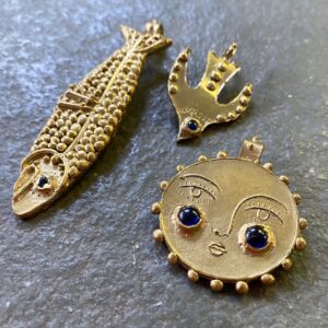 Ann Taylor Brass Jewellery Pendant Fish