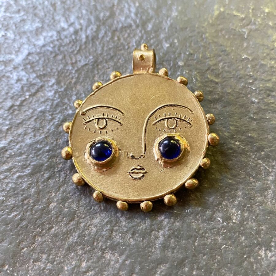 Ann Taylor Brass Jewellery Pendant Sun