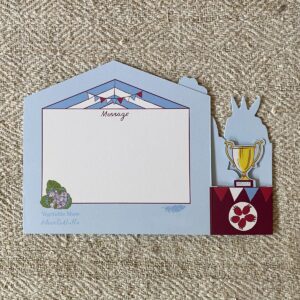 3D Card designed by Alice Pattullo depicting a man at a vegetable show