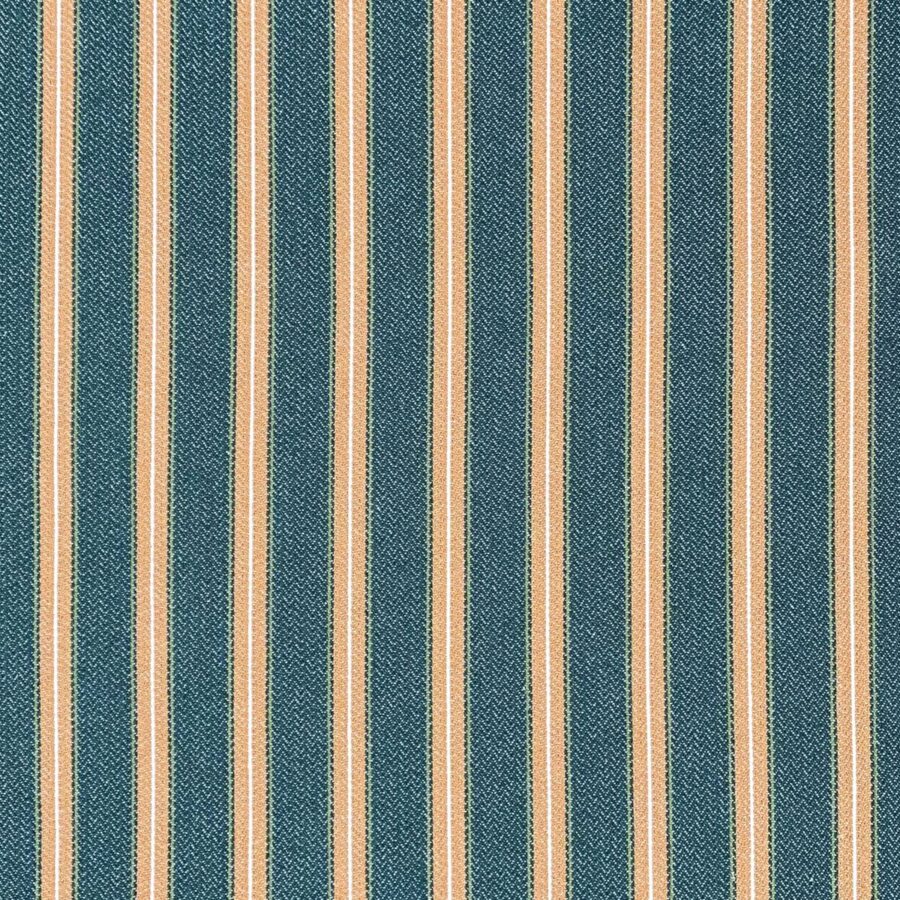 Alma Ticking Fabric in Forest Green & Brick Red