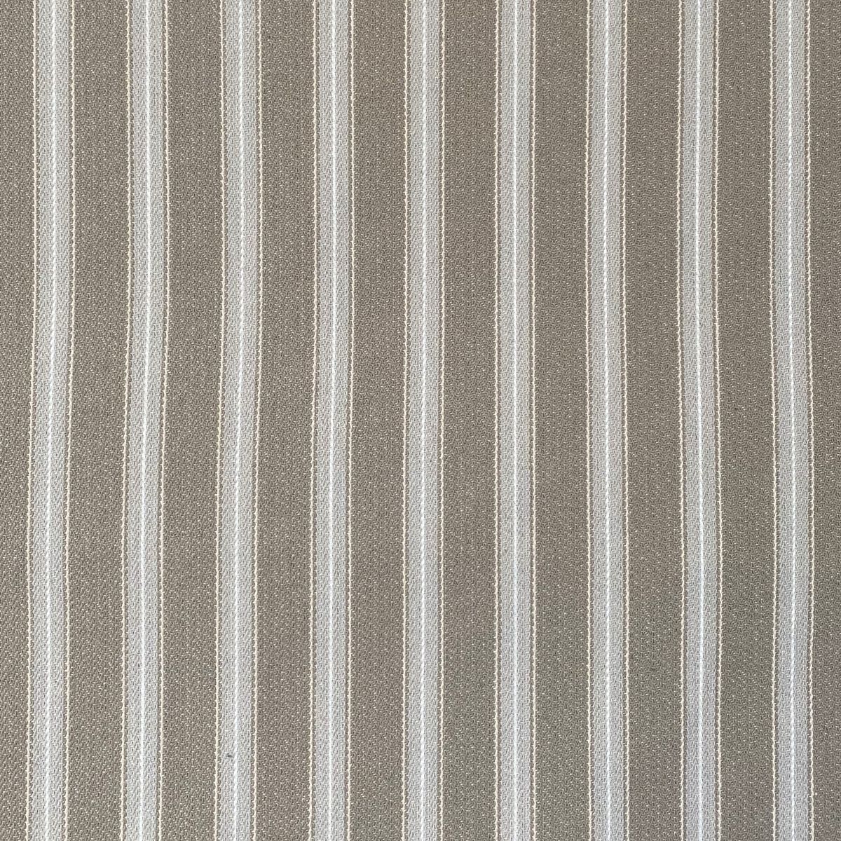 Alma Ticking Fabric in Pebble Grey & Putty