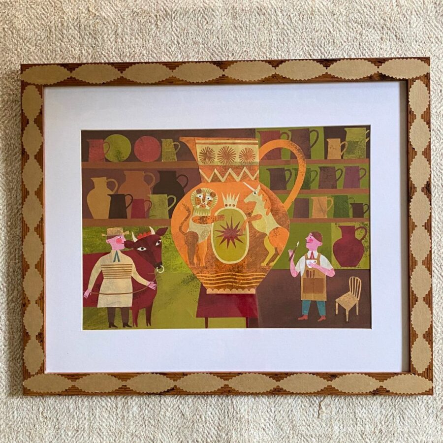 Marion Elliot original papercut collage