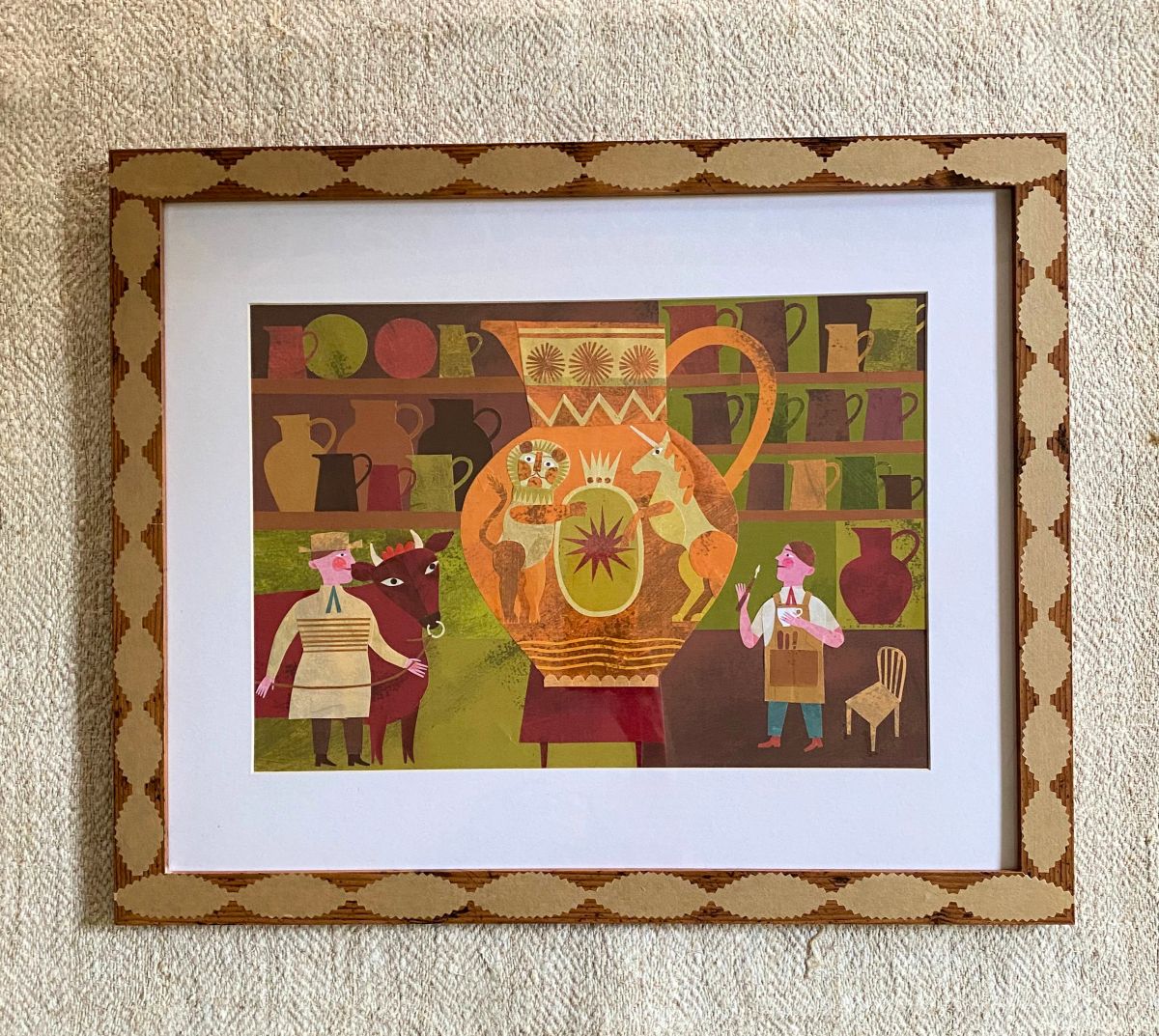 Marion Elliot original papercut collage