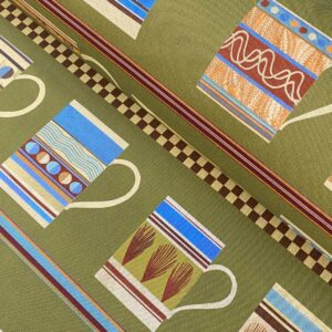 Mochaware Cups Fabric by Marion Elliot