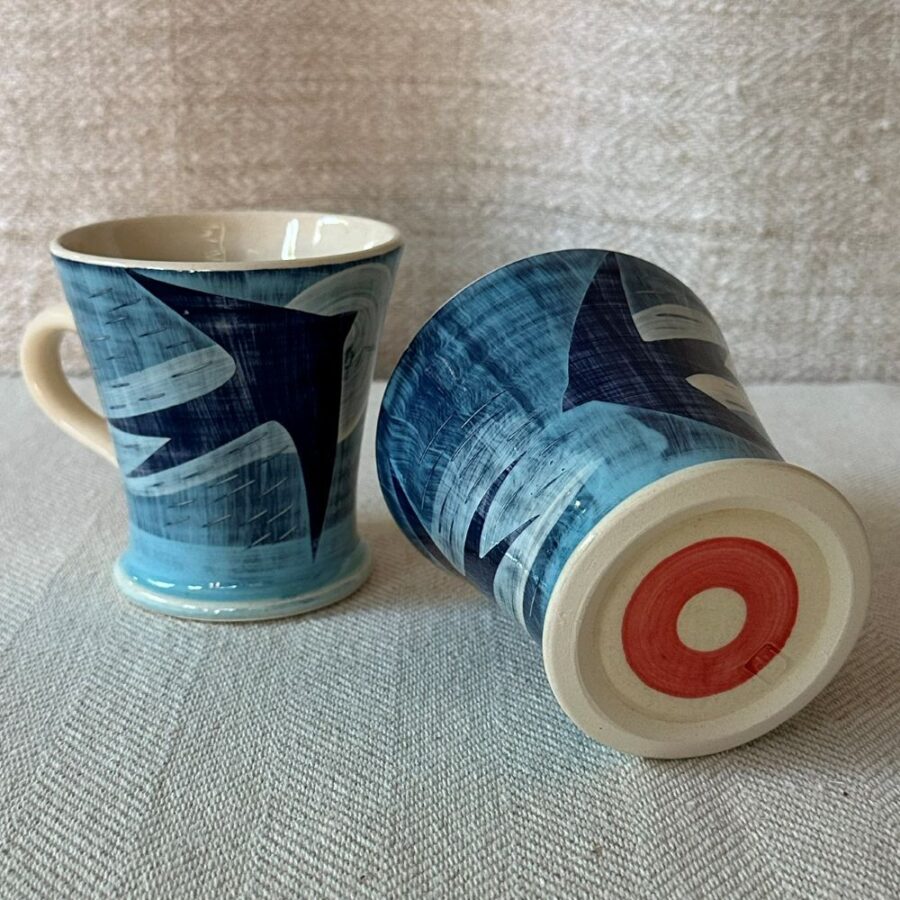 RAMP Ceramics Swallow & Swift Coffee Cup, blue