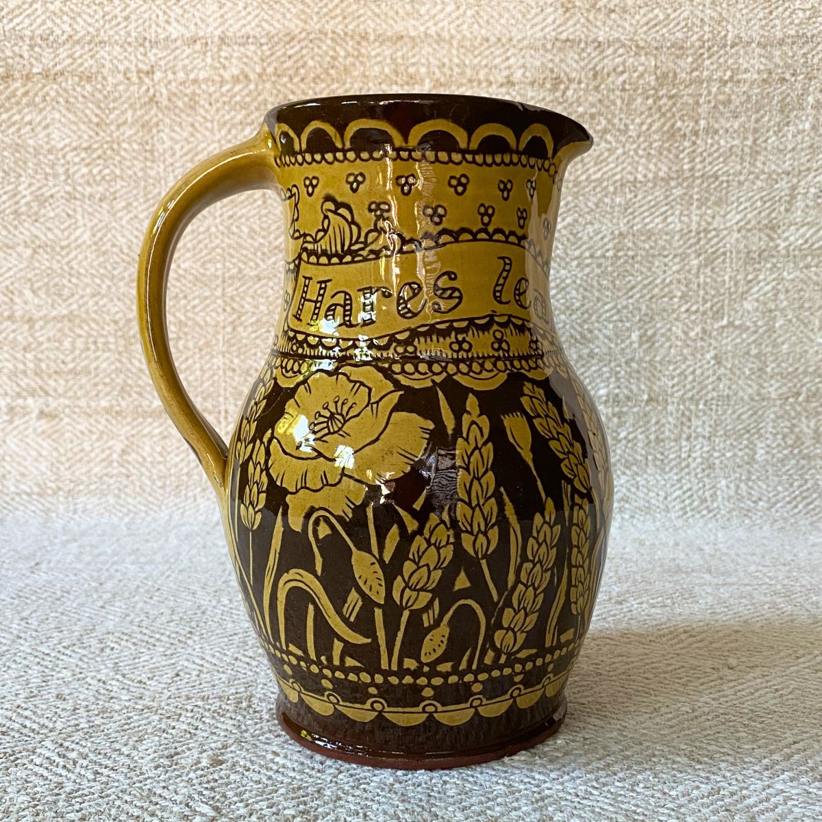 Katie B Morgan Slipware Jug SORKM1 Hares Leap - Image 2