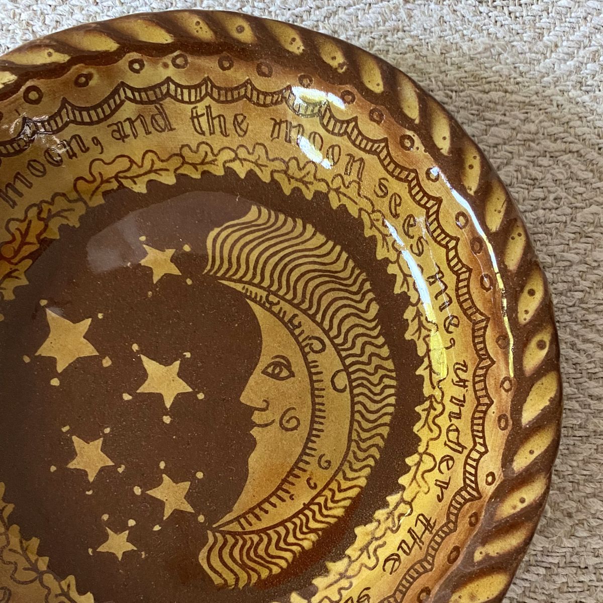 Katie B Morgan Slipware Dish Moon
