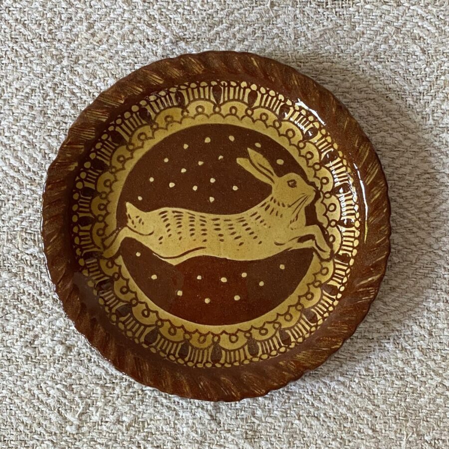 Katie B Morgan Slipware Dish Hare