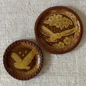 Katie B Morgan Slipware Dish Owl