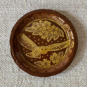 Katie B Morgan Slipware Dish Owl