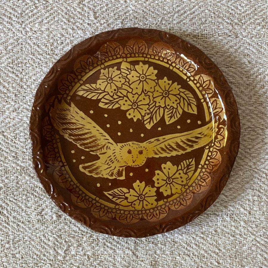 Katie B Morgan Slipware Dish Owl