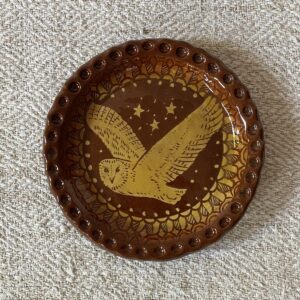 Katie B Morgan Slipware Dish Owl