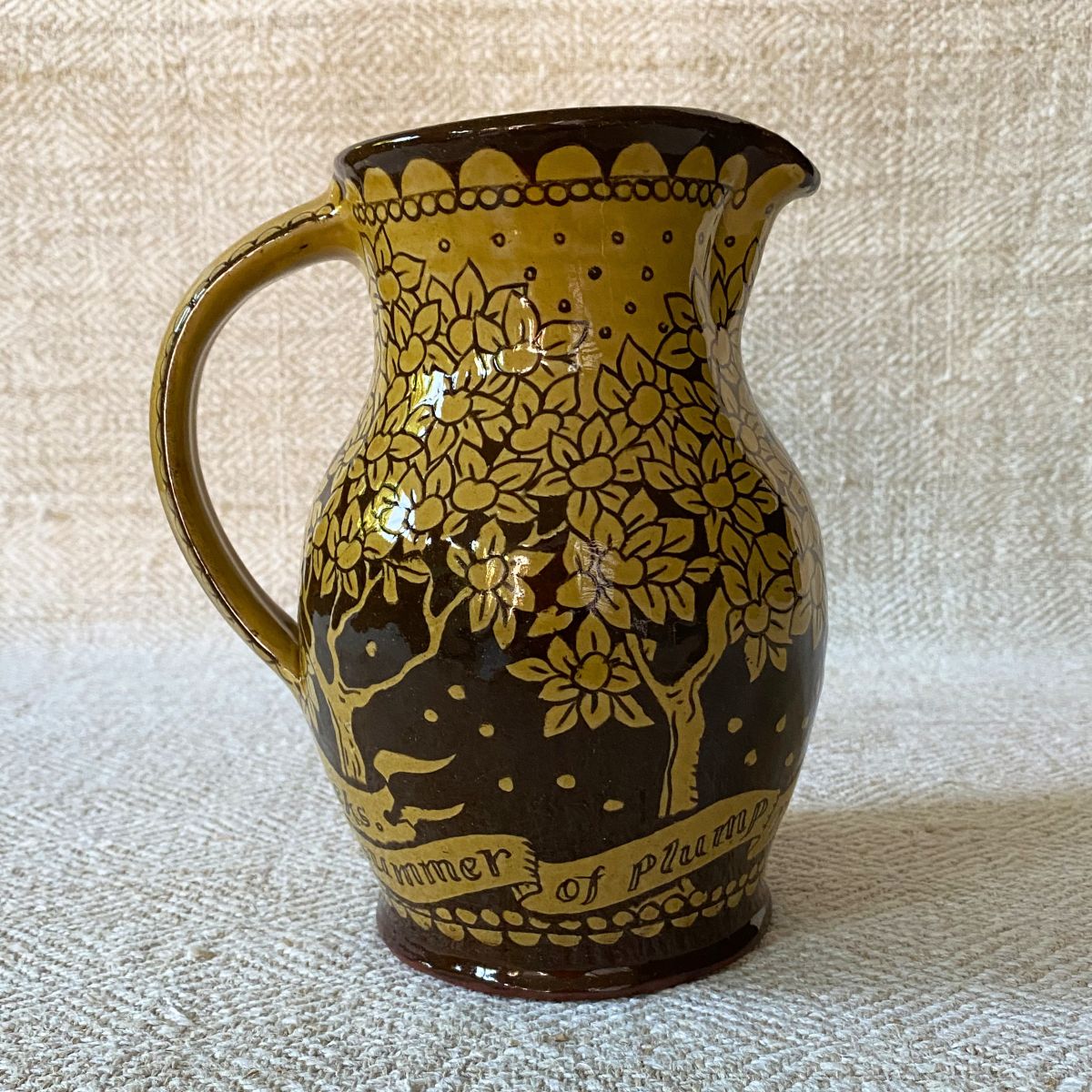 Katie B Morgan Slipware Jug SORKM2 Plump Red Apples - Image 2